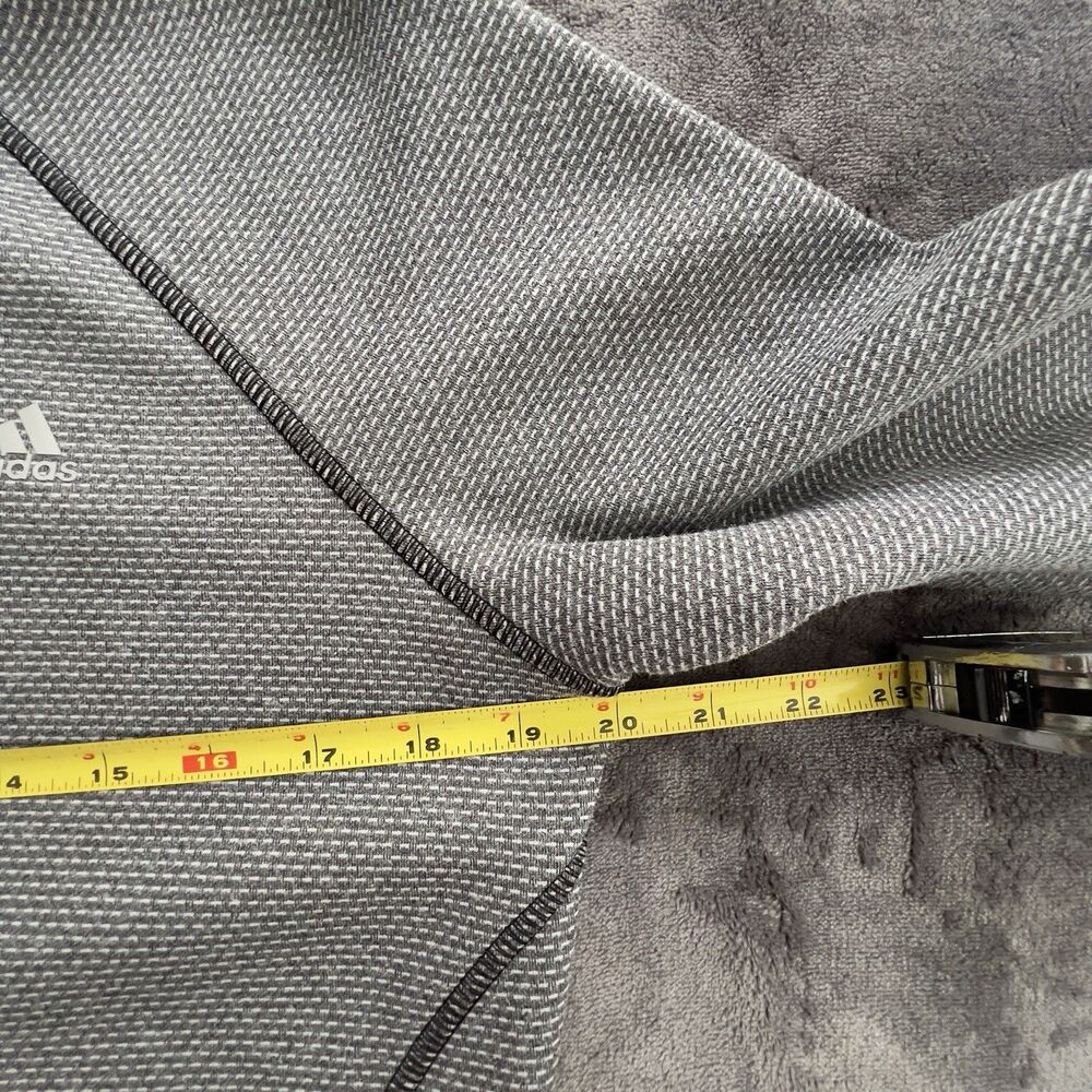 Adidas Golf Women’s Gray Heather 1/4 Zip Textured Knit Pullover Sweater Sz M - Picture 6 of 9